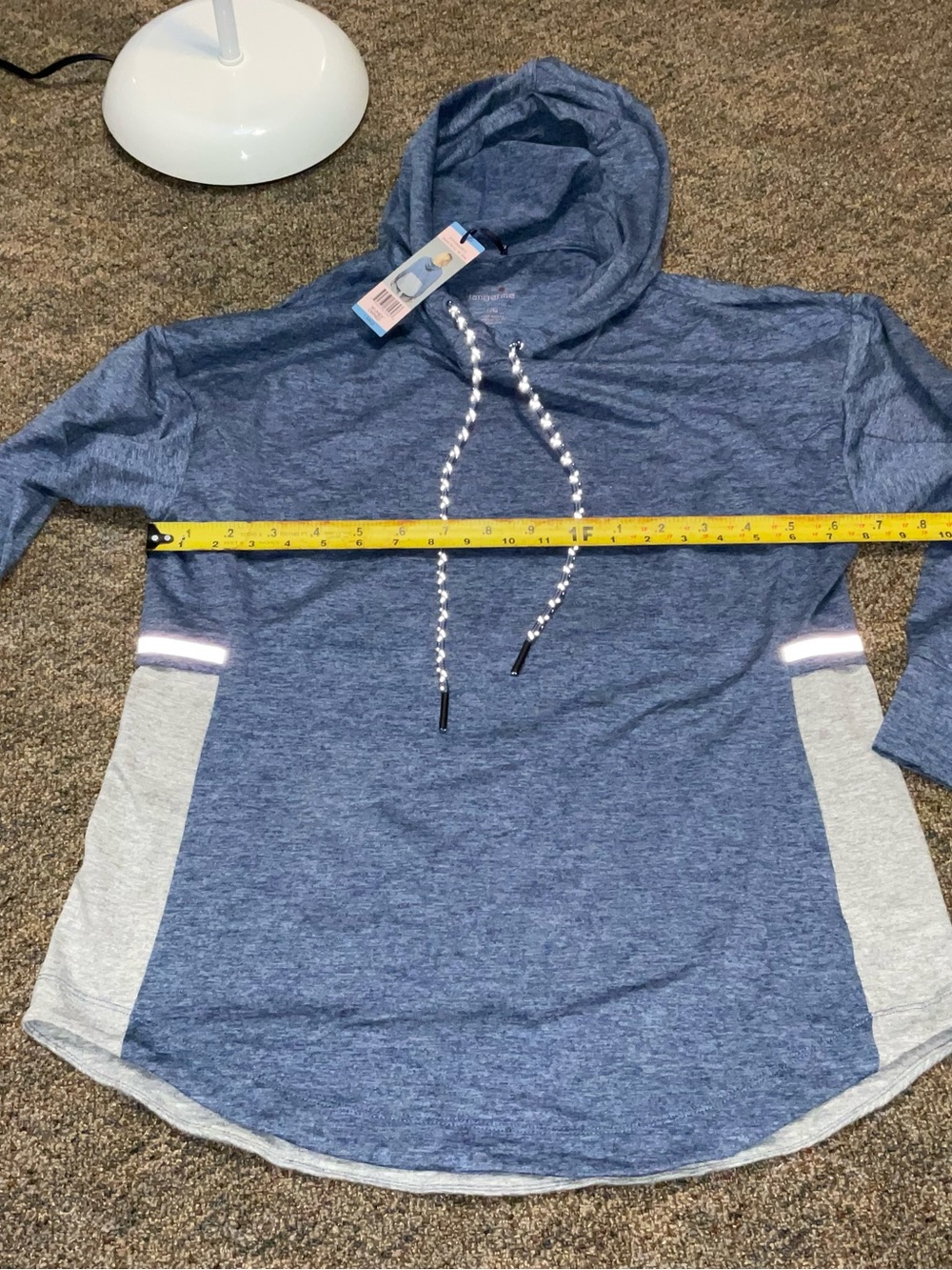 TANGERINE NWT color block reflective szL Performance hoodie